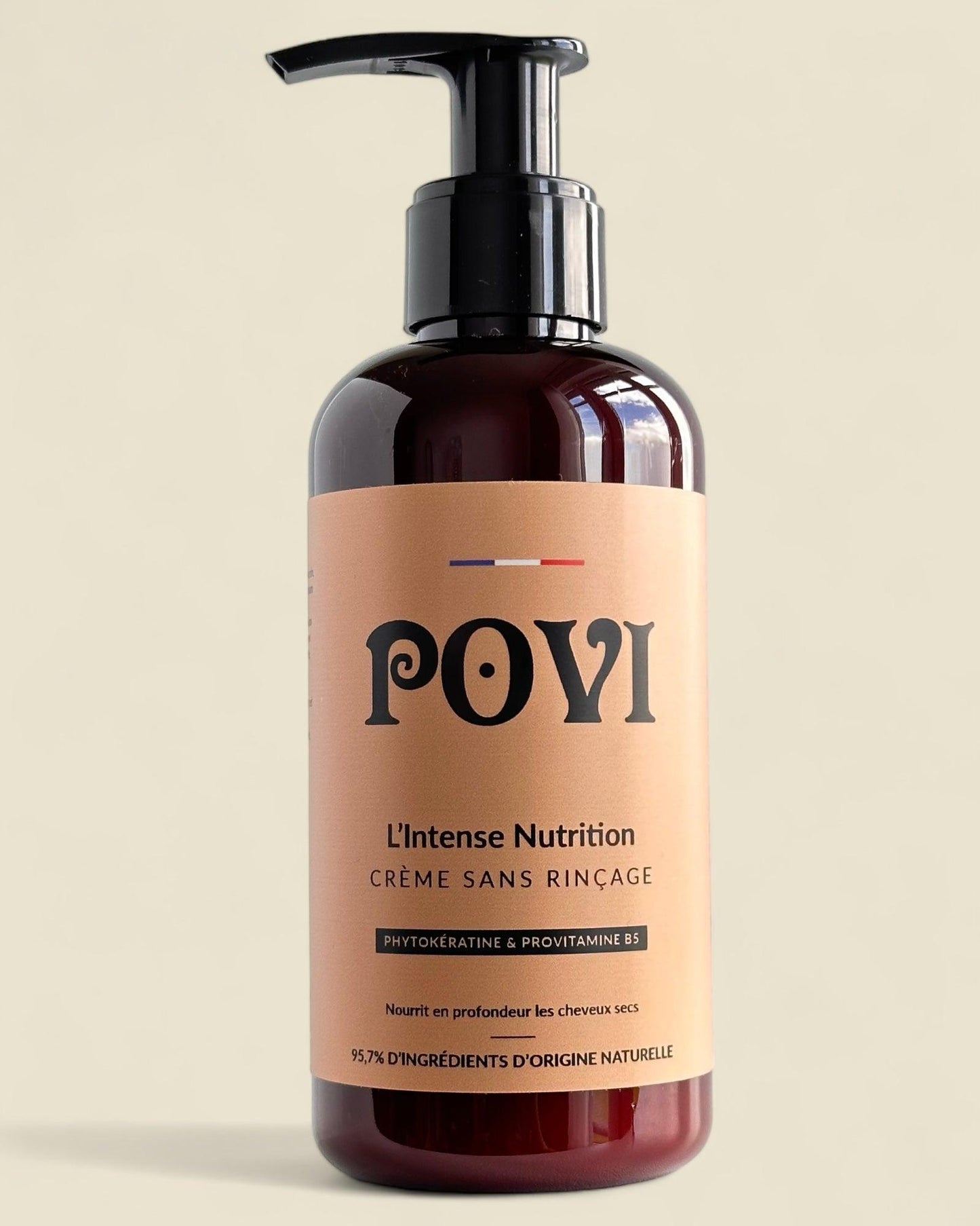 Crème sans rinçage L'Intense Nutrition Povi pour cheveux secs, cheveux très secs, cheveux bouclés, cheveux crépus, cheveux frisés, cheveux ondulés, cheveux texturés, sans silicone sans sulfate, sans parabene, vegan, leave-in