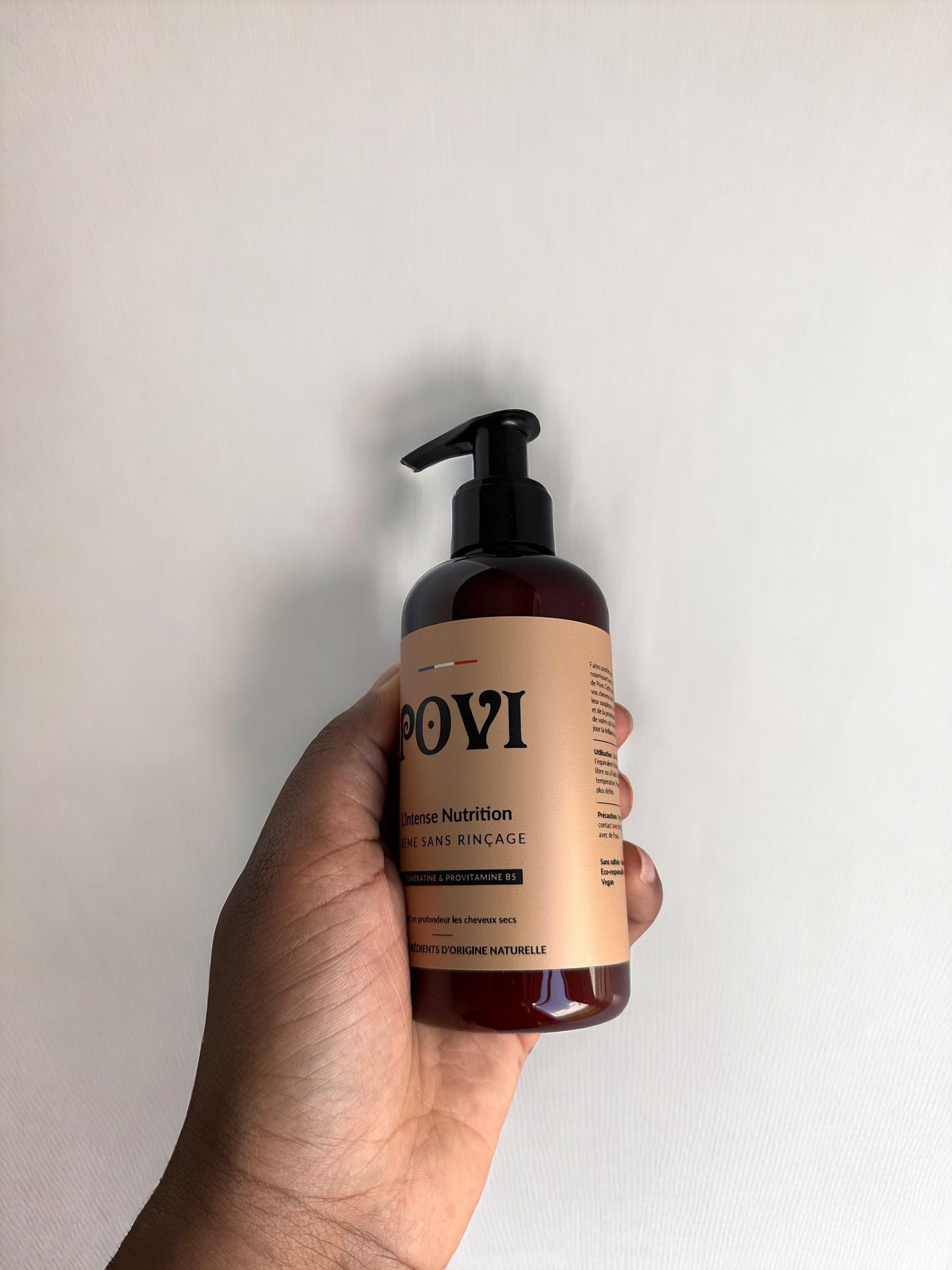 Creme sans rincage L'Intense Nutrition Povi pour cheveux secs, cheveux tres secs, cheveux boucles, cheveux crepus, cheveux frises, cheveux ondules, cheveux textures, sans silicone sans sulfate, sans parabene, vegan