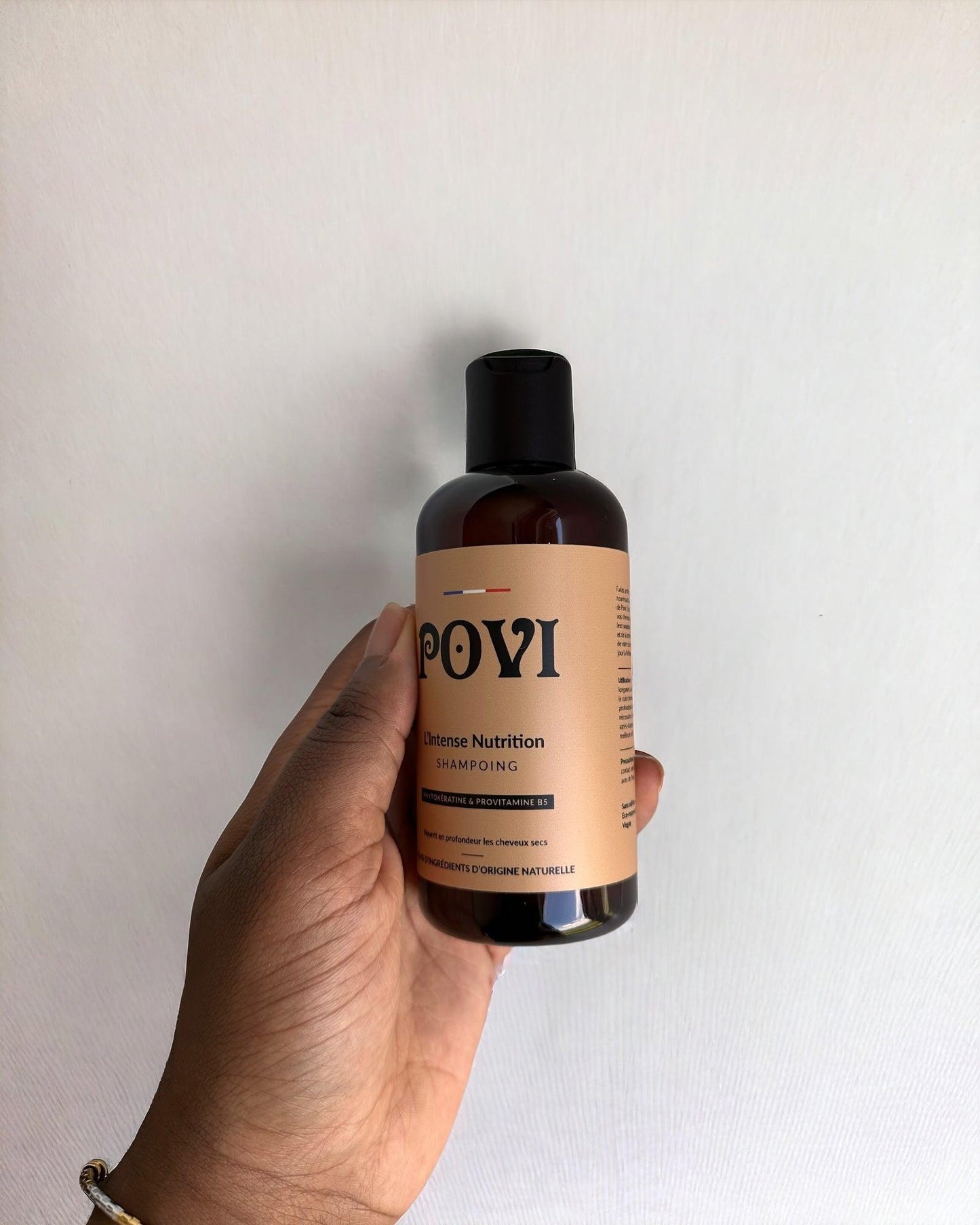 Shampoing L'Intense Nutrition Povi pour cheveux secs, cheveux très secs, cheveux bouclés, cheveux crépus, cheveux frisés, cheveux ondulés, cheveux texturés, sans silicone sans sulfate, sans parabene, vegan
