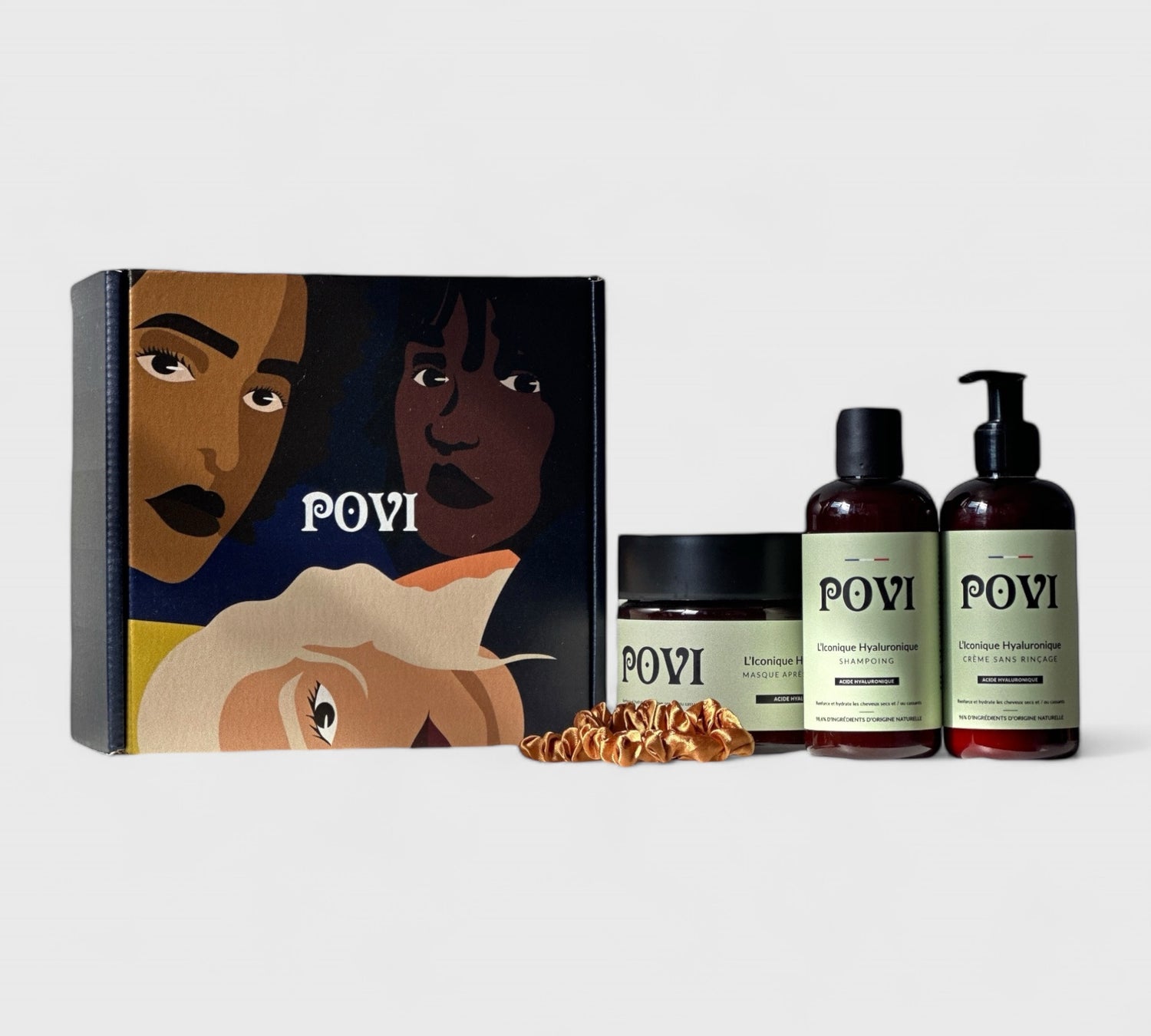 Coffret-cadeau L'Iconique Hyaluronique par Povi pour Noël, anniversaire, fêtes, Saint-Valentin