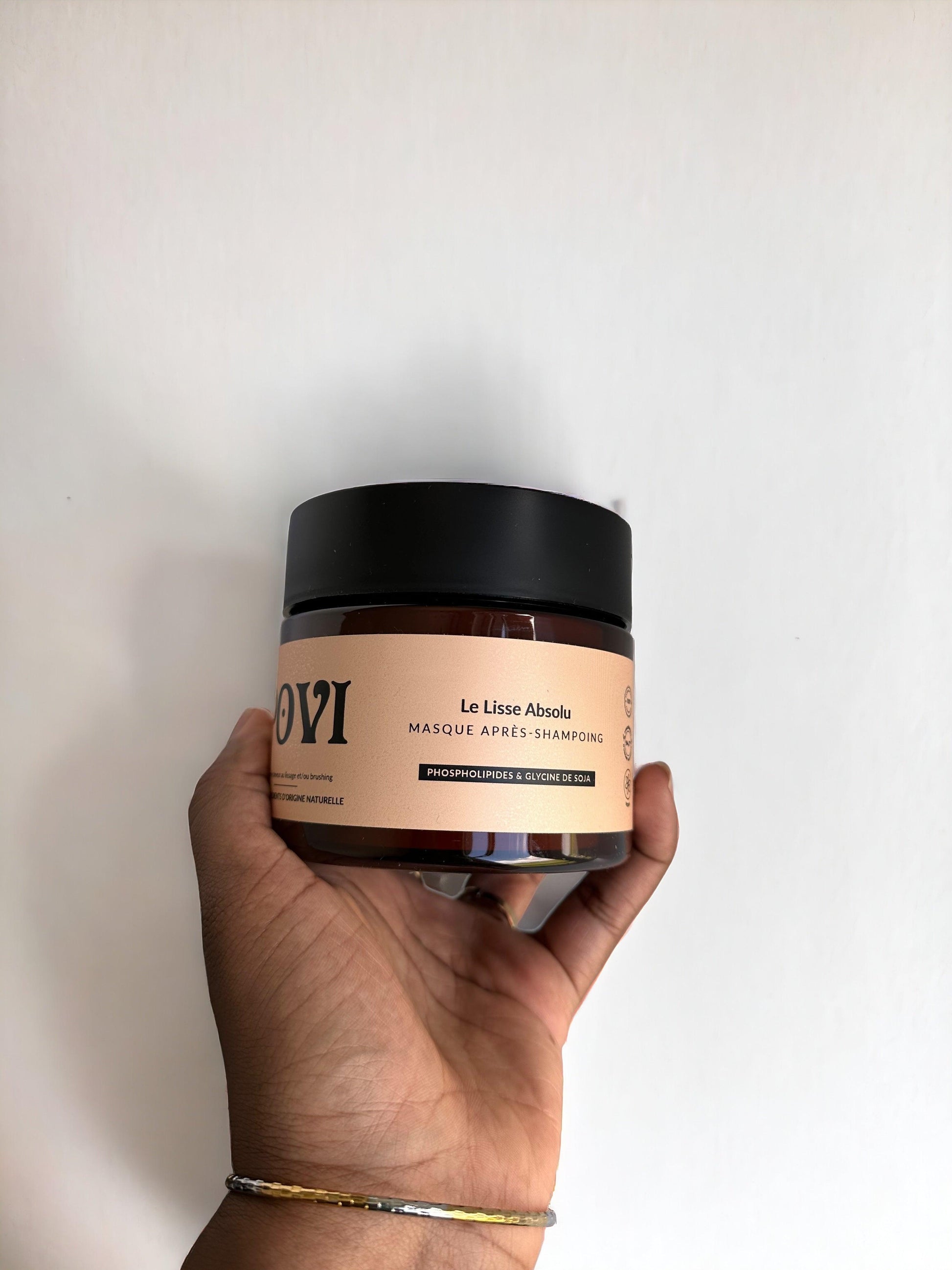 Masque Après-shampoing Le Lisse Absolu Povi pour lissage et brushing sans silicone sans sulfate, sans parabene, vegan