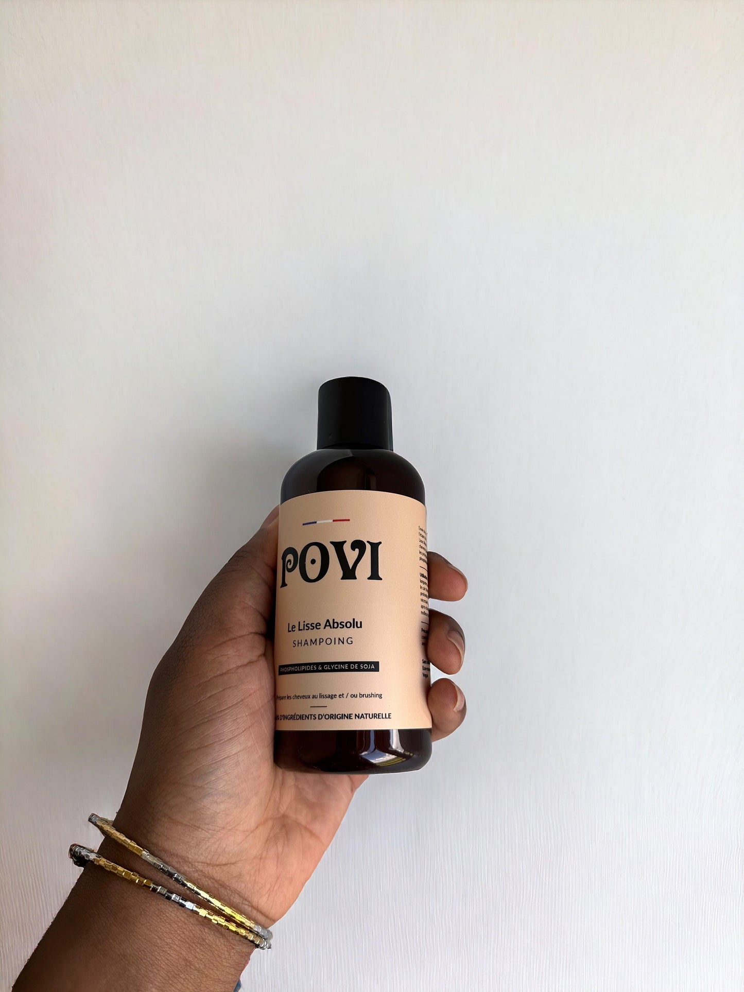 Shampoing Le Lisse Absolu Povi pour lissage et brushing sans silicone sans sulfate, sans parabene, vegan